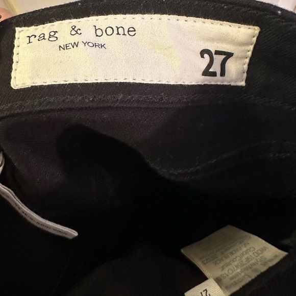 Rag & Bone New York No Fade Black Denim Jeans High Rise size 27 - Picture 9 of 10
